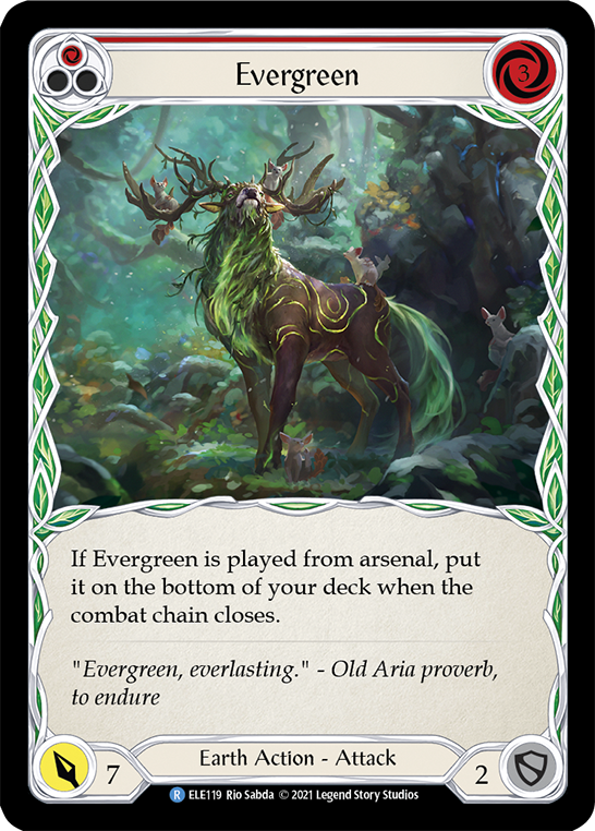 Evergreen (Red) [ELE119] (Tales of Aria)  1st Edition Normal | Good Games Adelaide SA