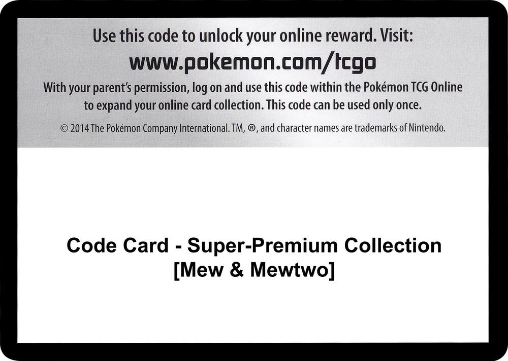 Code Card Super Premium Collection Mew and Mewtwo  (Generations)  | Good Games Adelaide SA