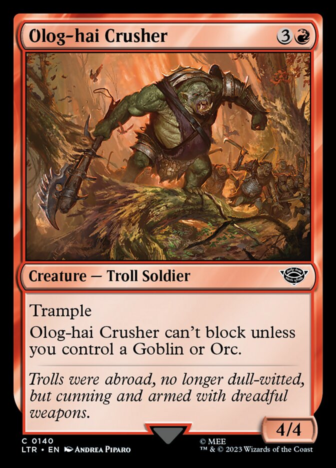 Olog-hai Crusher 140 (Universes Beyond: The Lord of the Rings: Tales of Middle-earth)  | Good Games Adelaide SA