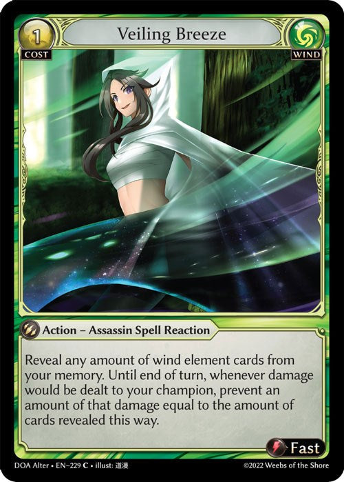 Veiling Breeze (229) [Dawn of Ashes: Alter Edition] | Good Games Adelaide SA