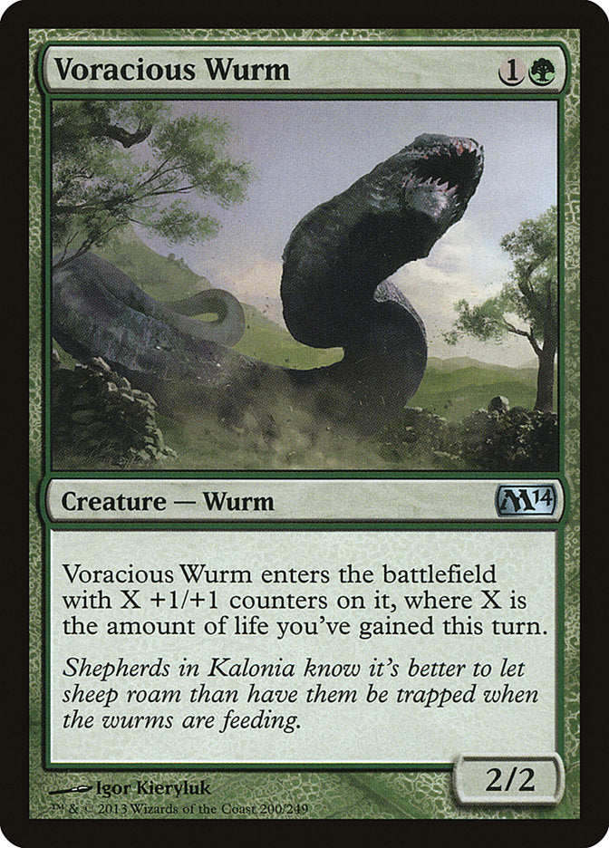Voracious Wurm 200 (Magic 2014 (M14))  - Foil | Good Games Adelaide SA