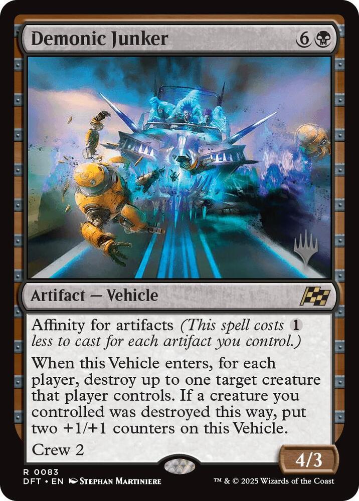 Demonic Junker 83 (Promo Pack: Aetherdrift)  - Foil | Good Games Adelaide SA
