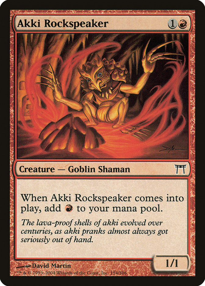 Akki Rockspeaker 154 (Champions of Kamigawa)  | Good Games Adelaide SA