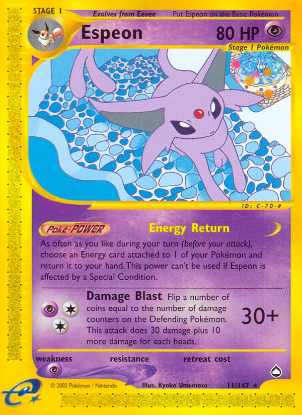 Espeon (11/147) [Aquapolis] | Good Games Adelaide SA