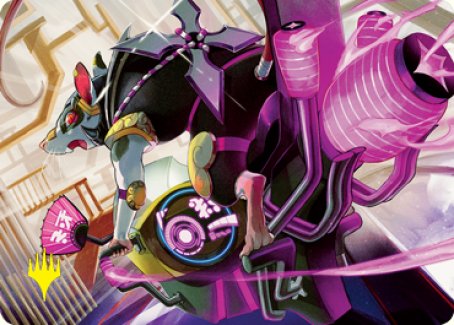 Nashi, Moon Sage's Scion Art Card (Gold-Stamped Signature) [Kamigawa: Neon Dynasty Art Series] | Good Games Adelaide SA