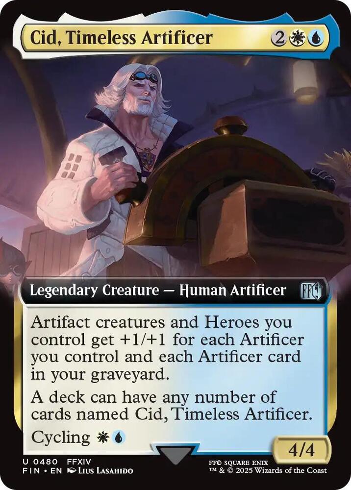 Cid, Timeless Artificer 480/309 (FINAL FANTASY)  - Extended Art | Good Games Adelaide SA