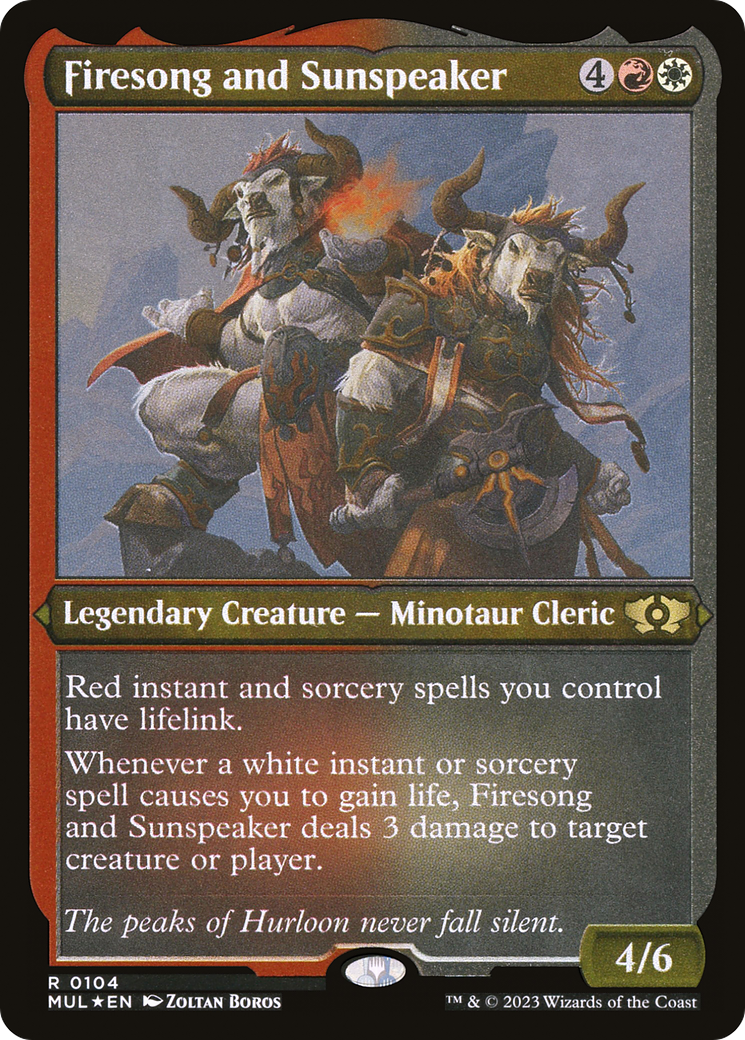 Firesong and Sunspeaker (Foil Etched) [Multiverse Legends] | Good Games Adelaide SA