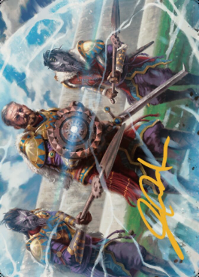 Argivian Phalanx Art Card (Gold-Stamped Signature) [Dominaria United Art Series] | Good Games Adelaide SA