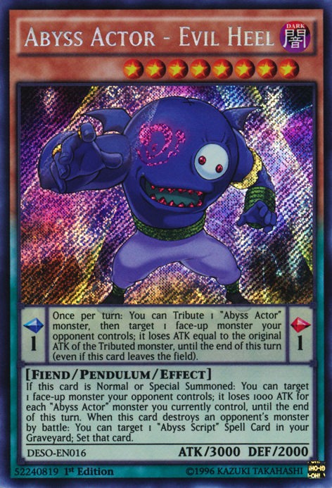 Abyss Actor - Evil Heel [DESO-EN016] Secret Rare | Good Games Adelaide SA