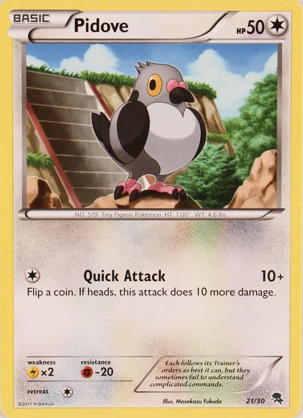 Pidove (21/30) [Black & White: Trainer Kit - Zoroark] | Good Games Adelaide SA