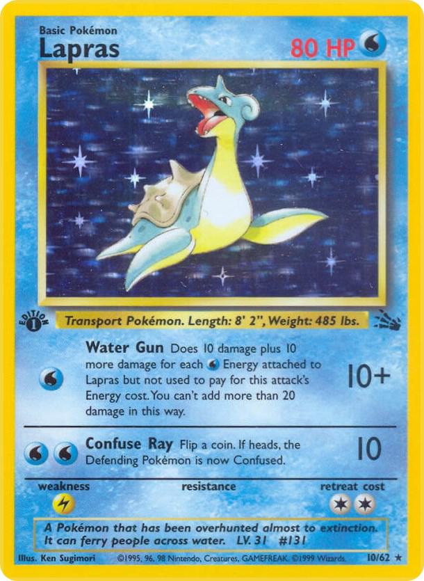 Lapras  10/62 (Fossil)  - 1st Edition Holofoil | Good Games Adelaide SA