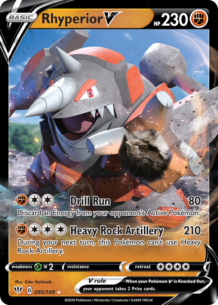 Rhyperior V (095/189) [Sword & Shield: Darkness Ablaze] | Good Games Adelaide SA