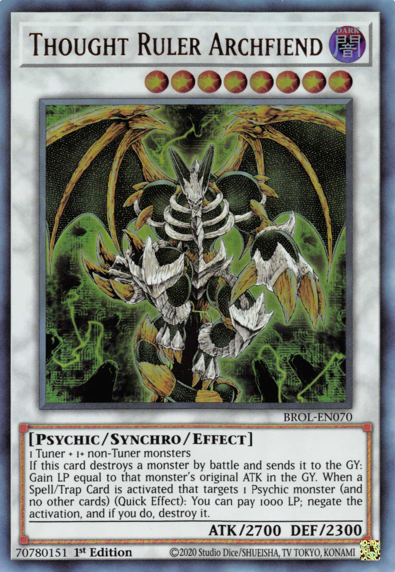 Thought Ruler Archfiend [BROL-EN070] Ultra Rare | Good Games Adelaide SA