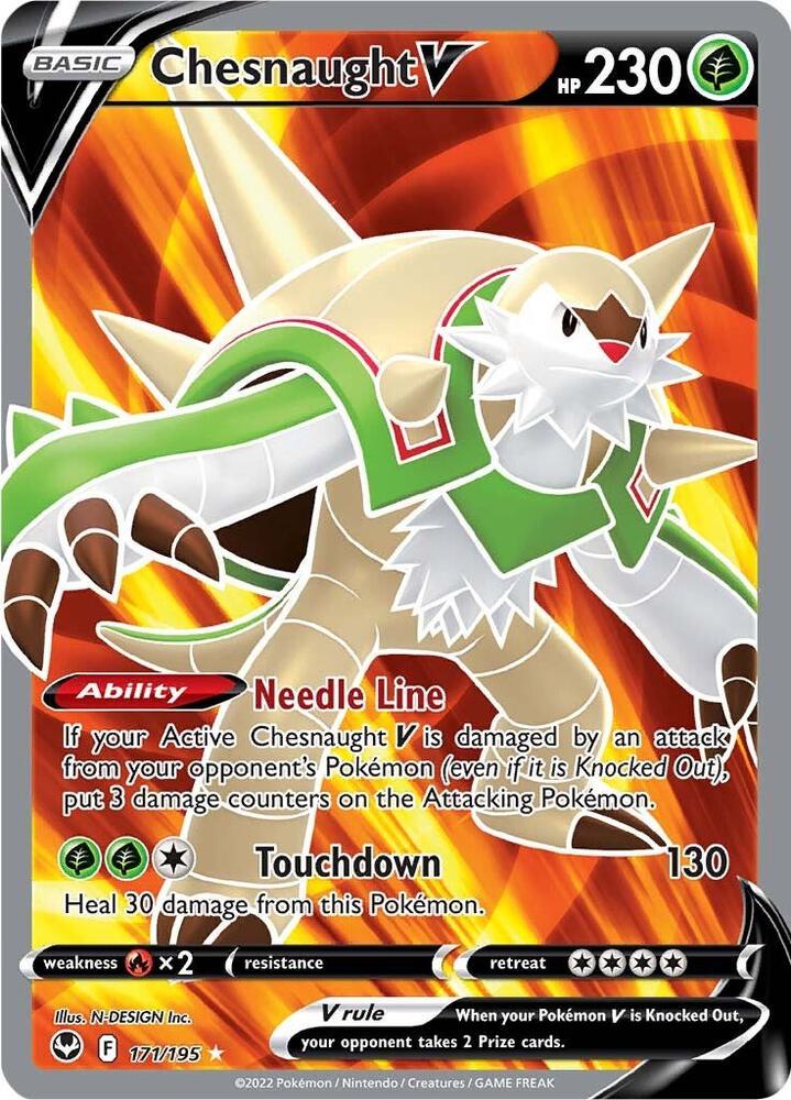 Chesnaught V Full Art 171/195 (SWSH12: Silver Tempest)  - Holofoil | Good Games Adelaide SA