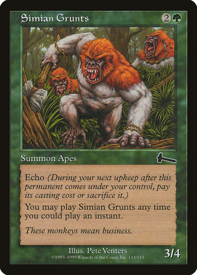 Simian Grunts [Urza's Legacy] | Good Games Adelaide SA