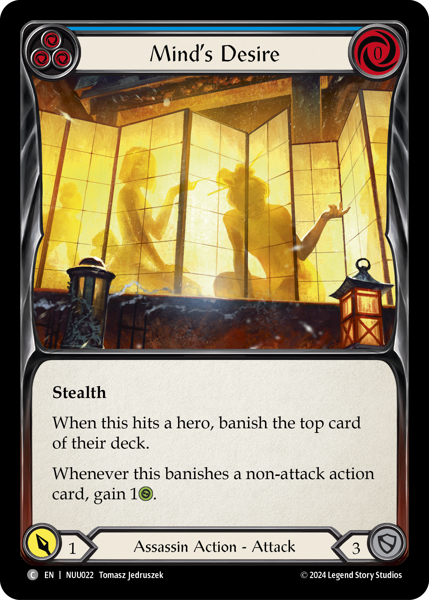 Mind's Desire (Blue) [NUU022] (Part of the Mistveil Nuu Blitz Deck) | Good Games Adelaide SA