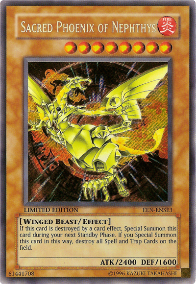 Sacred Phoenix of Nephthys [EEN-ENSE3] Secret Rare | Good Games Adelaide SA