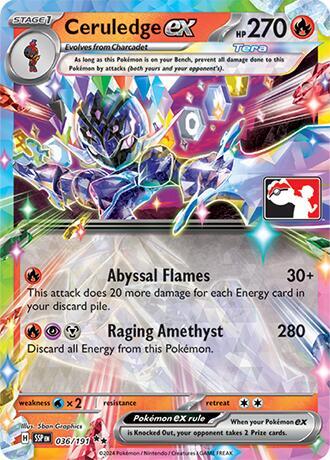 Ceruledge ex Series 7 036/191 (Prize Pack Series Cards)  - Holofoil | Good Games Adelaide SA