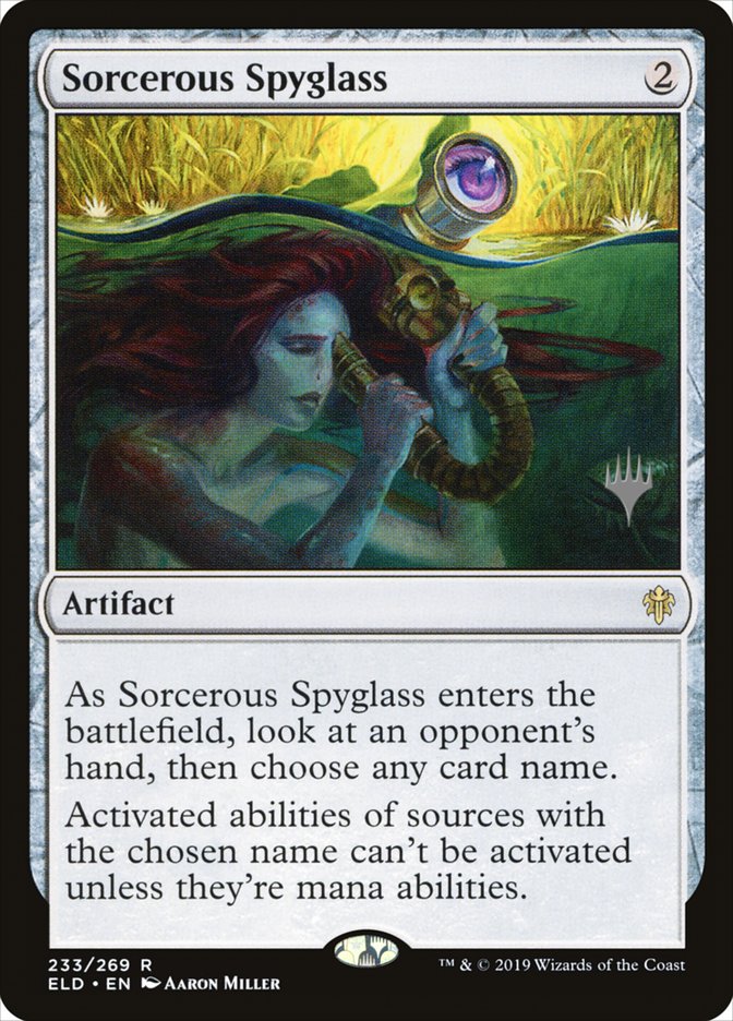 Sorcerous Spyglass (Promo Pack) [Throne of Eldraine Promos] | Good Games Adelaide SA