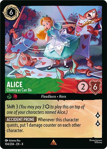 Alice Clumsy as Can Be 104/204 (Reign of Jafar)  | Good Games Adelaide SA
