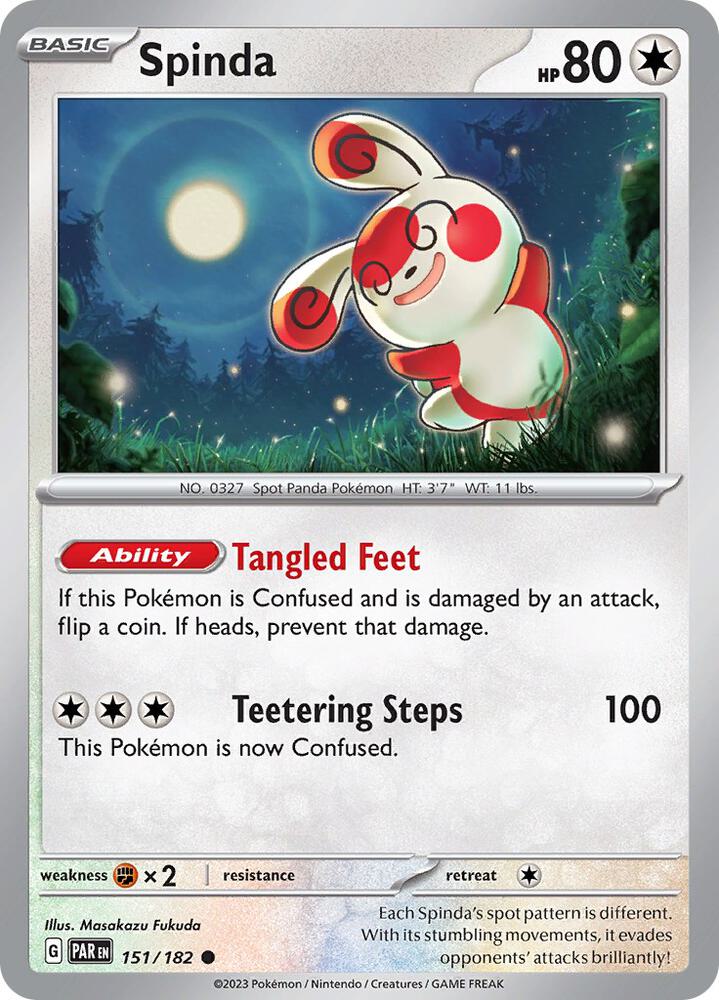 Spinda 151/182 (SV04: Paradox Rift)  - Reverse Holofoil | Good Games Adelaide SA