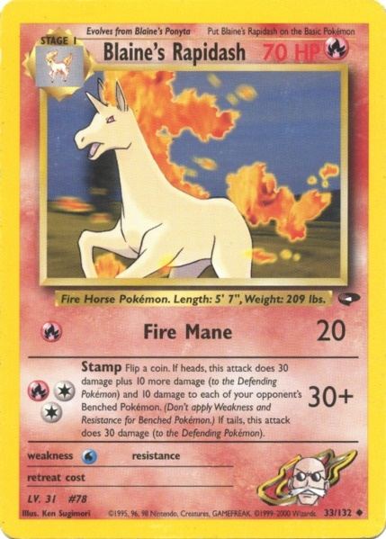 Blaine's Rapidash (33/132) [Gym Challenge Unlimited] | Good Games Adelaide SA