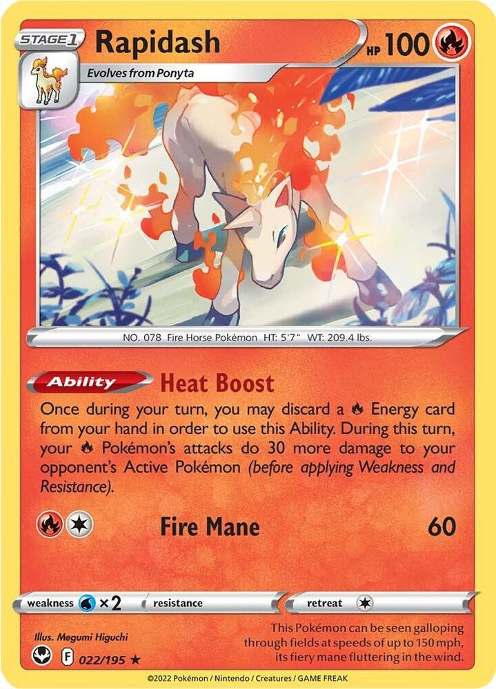 Rapidash 022/195 (SWSH12: Silver Tempest)  - Holofoil | Good Games Adelaide SA