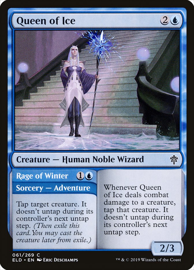 Queen of Ice // Rage of Winter 61 (Throne of Eldraine)  - Foil | Good Games Adelaide SA