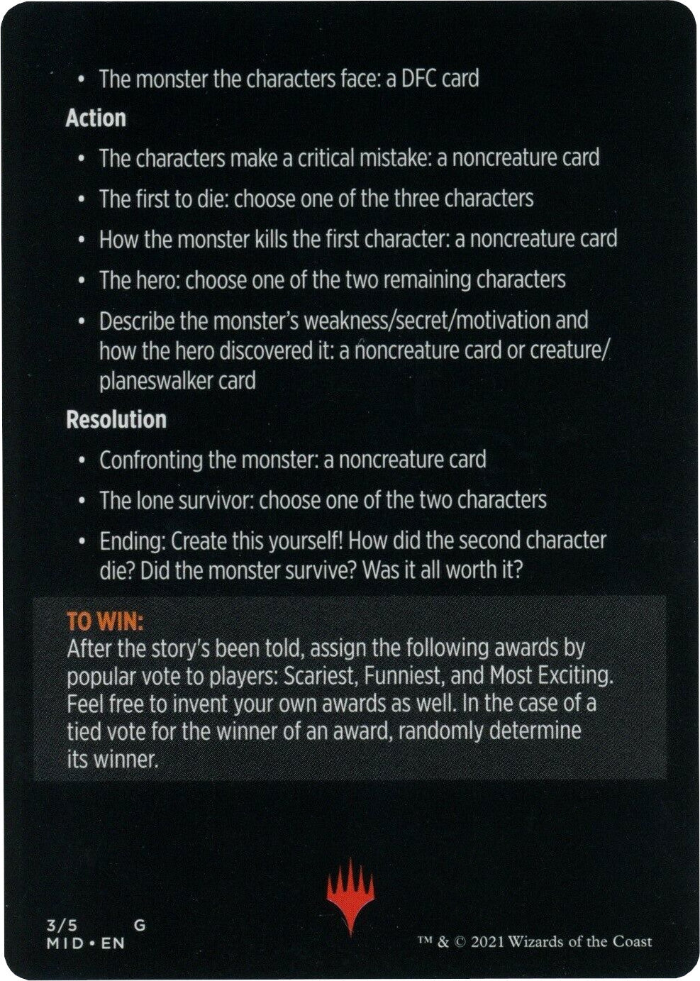 Into the Story: Horror Edition (Magic Minigame) [Innistrad: Midnight Hunt Minigame] | Good Games Adelaide SA