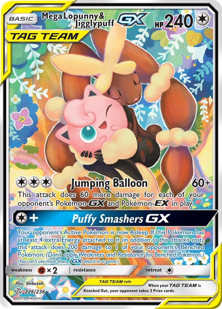 Mega Lopunny and Jigglypuff GX Alternate Full Art 226/236 (SM - Cosmic Eclipse)  - Holofoil | Good Games Adelaide SA