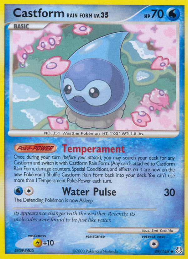 Castform Rain Form (49/146) [Diamond & Pearl: Legends Awakened] | Good Games Adelaide SA