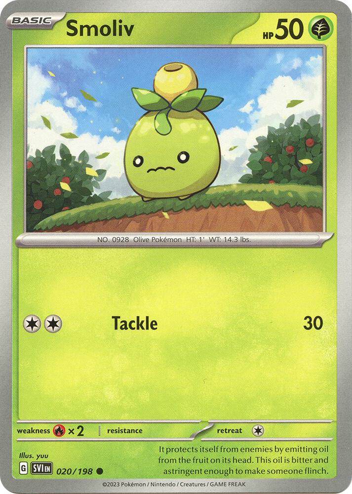Smoliv 020/198 (SV01: Scarlet & Violet Base Set)  | Good Games Adelaide SA