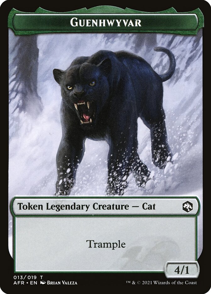 Wolf // Guenhwyvar Double-sided Token [Dungeons & Dragons: Adventures in the Forgotten Realms Tokens] | Good Games Adelaide SA
