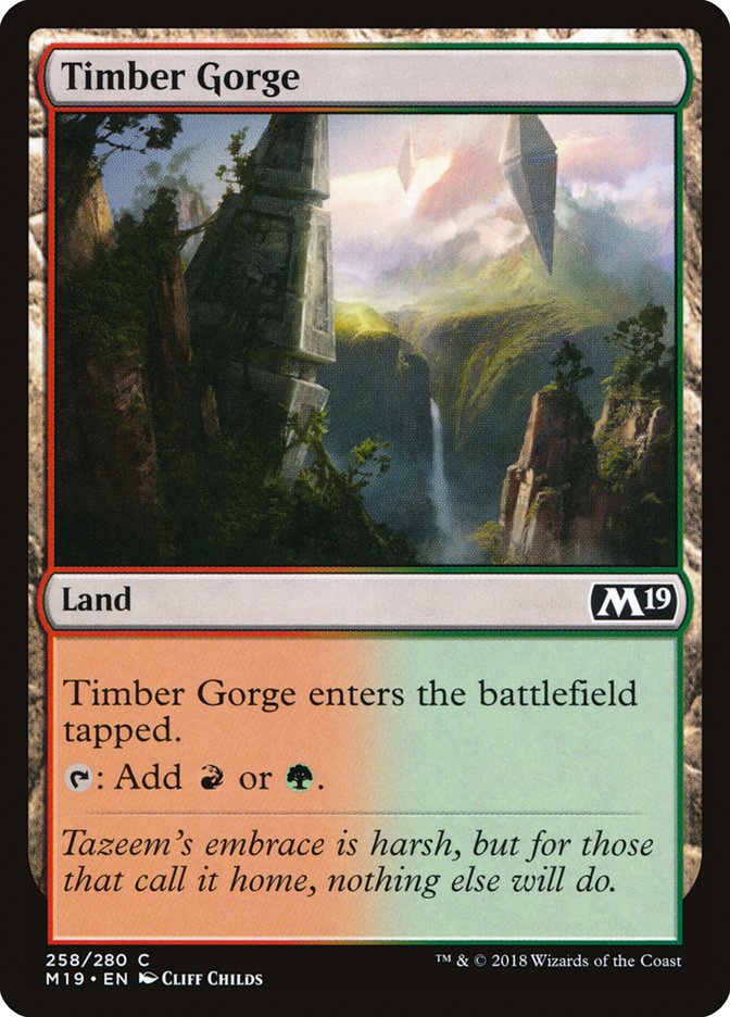 Timber Gorge 258 (Core Set 2019)  - Foil | Good Games Adelaide SA
