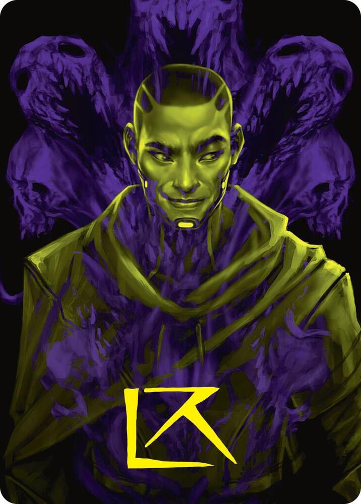 Kaito Bane of Nightmares Art Card Gold Stamped Signature 42 (Art Series: Duskmourn: House of Horror)  | Good Games Adelaide SA