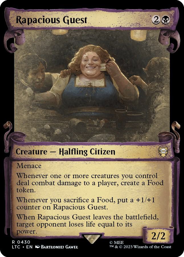 Rapacious Guest 430 (Commander: The Lord of the Rings: Tales of Middle-earth)  - Showcase Scroll Foil | Good Games Adelaide SA