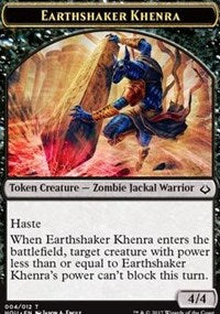 Earthshaker Khenra // Zombie Double-sided Token [Hour of Devastation Tokens] | Good Games Adelaide SA