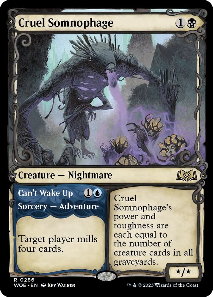 Cruel Somnophage // Can't Wake Up 286 (Wilds of Eldraine)  - Showcase | Good Games Adelaide SA