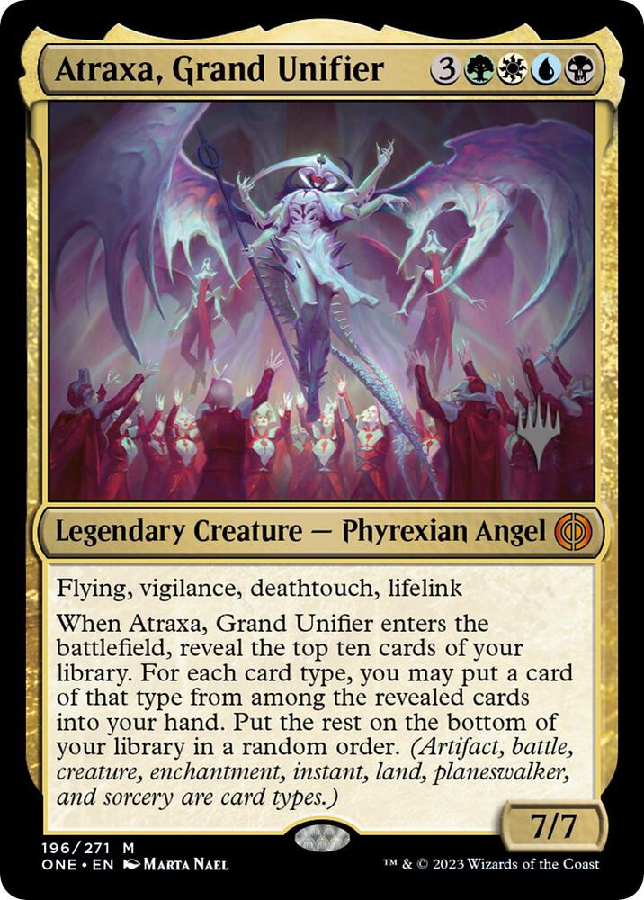 Atraxa Grand Unifier 196 (Promo Pack: Phyrexia: All Will Be One)  - Foil | Good Games Adelaide SA