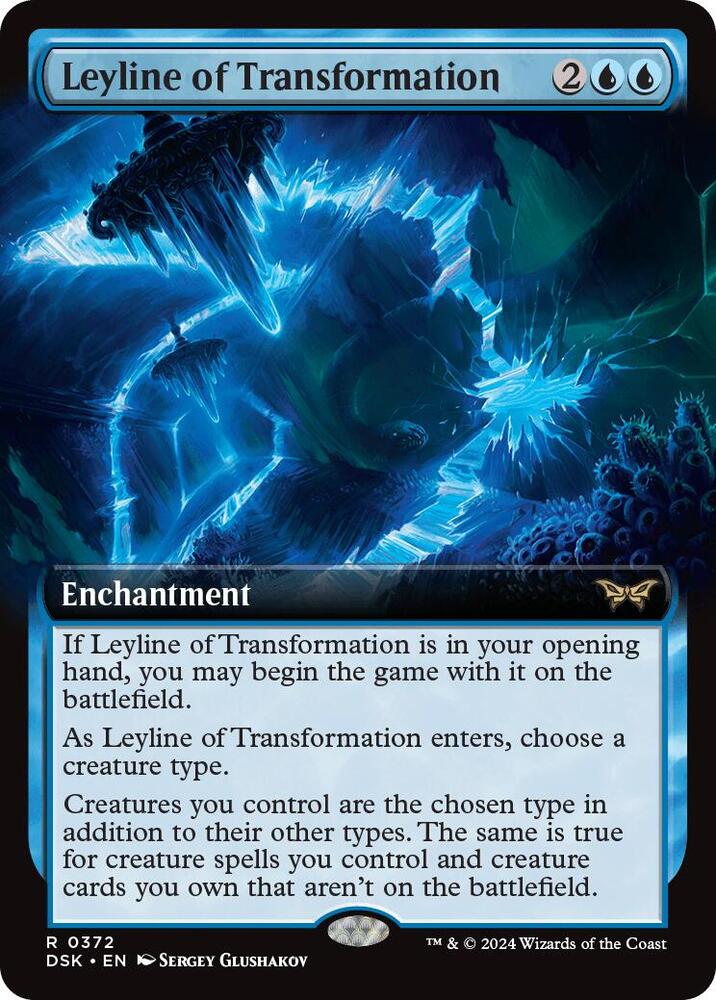 Leyline of Transformation 372 (Duskmourn: House of Horror)  - Extended Art Foil | Good Games Adelaide SA