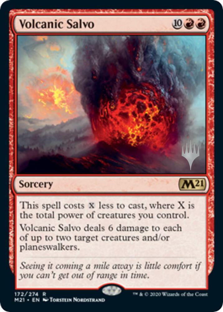 Volcanic Salvo 172 (Promo Pack: Core Set 2021)  - Foil | Good Games Adelaide SA