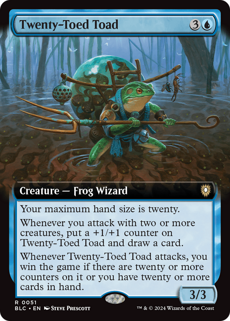 Twenty-Toed Toad (Extended Art) [Bloomburrow Commander] | Good Games Adelaide SA