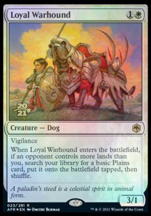 Loyal Warhound [Dungeons & Dragons: Adventures in the Forgotten Realms Prerelease Promos] | Good Games Adelaide SA