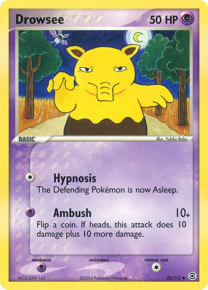 Drowsee 32/112 (FireRed & LeafGreen)  - Reverse Holofoil | Good Games Adelaide SA