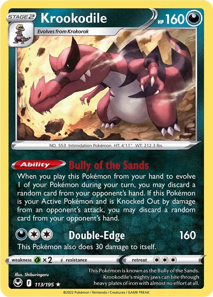 Krookodile (113/195) [Sword & Shield: Silver Tempest] | Good Games Adelaide SA