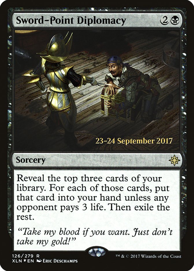 Sword-Point Diplomacy [Ixalan Promos] | Good Games Adelaide SA