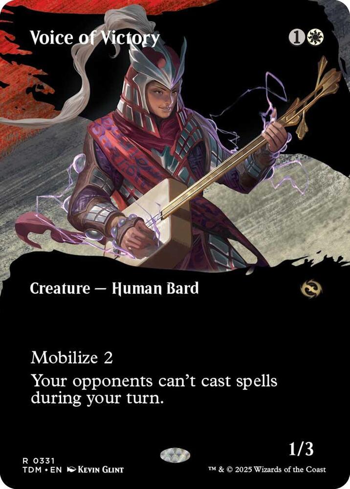 Voice of Victory Borderless 331 (Tarkir: Dragonstorm)  - Foil | Good Games Adelaide SA