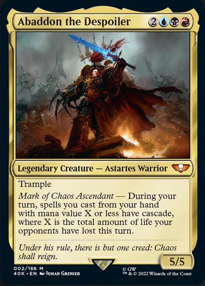 Abaddon the Despoiler (Surge Foil) [Universes Beyond: Warhammer 40,000] | Good Games Adelaide SA