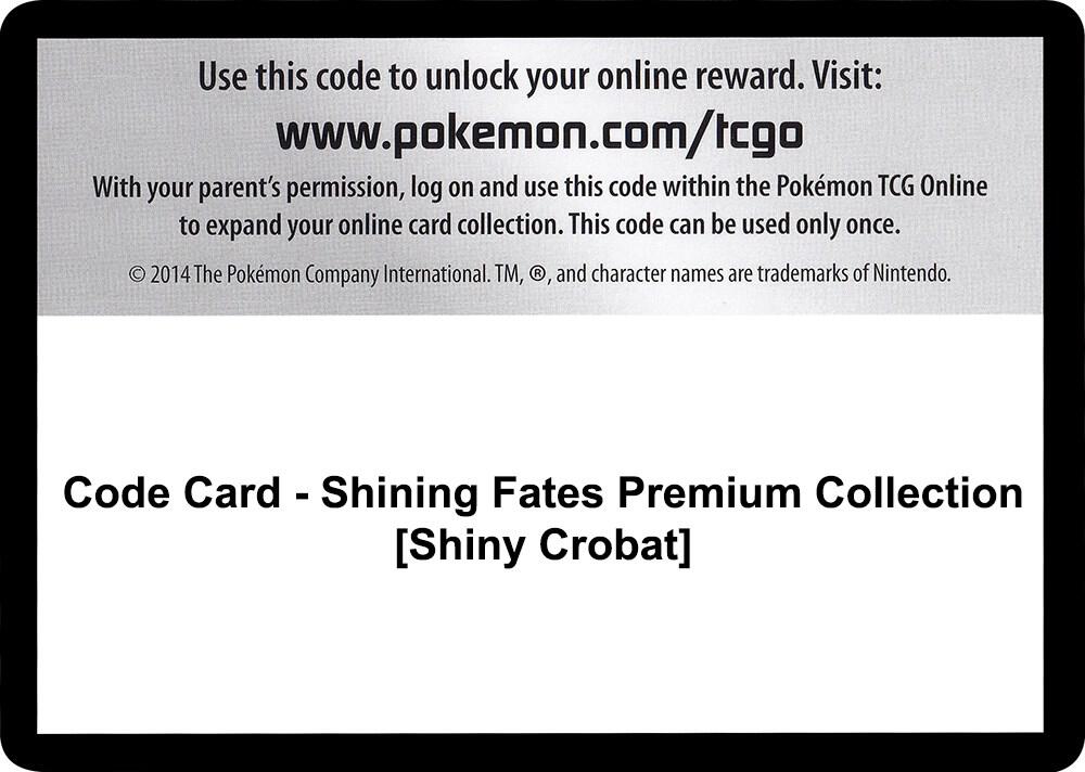 Code Card Shining Fates Premium Collection Shiny Crobat  (Shining Fates)  | Good Games Adelaide SA