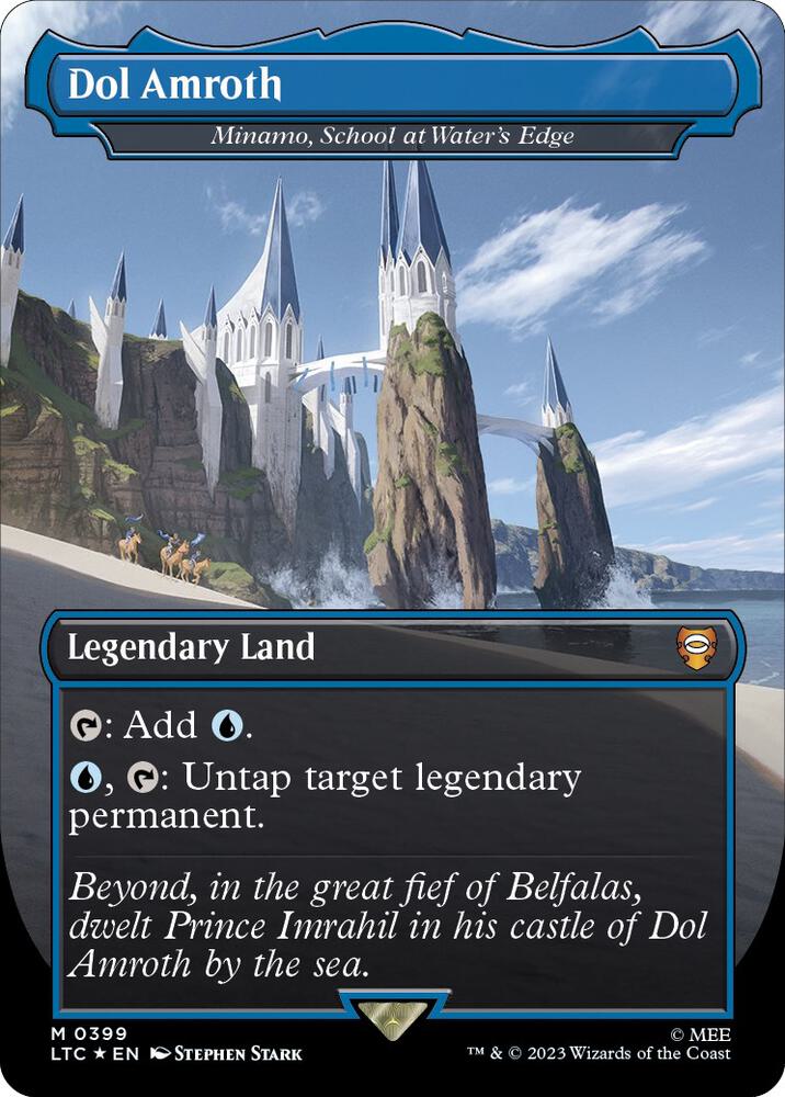 Dol Amroth Minamo School at Waters Edge 399 (Commander: The Lord of the Rings: Tales of Middle-earth)  - Borderless Surge Foil | Good Games Adelaide SA